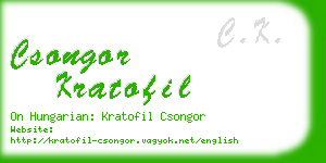 csongor kratofil business card